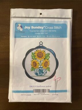 Joy Sunday Cross Stitch DK019 Sunflower Potted